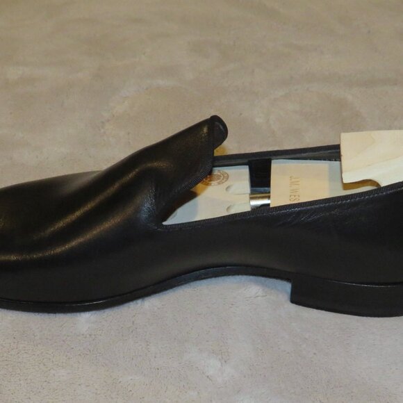 J.M. Weston 911 Black Calf Leather One Piece Formal Loafer 9.5 NWOB Bags & Trees - Picture 3 of 12